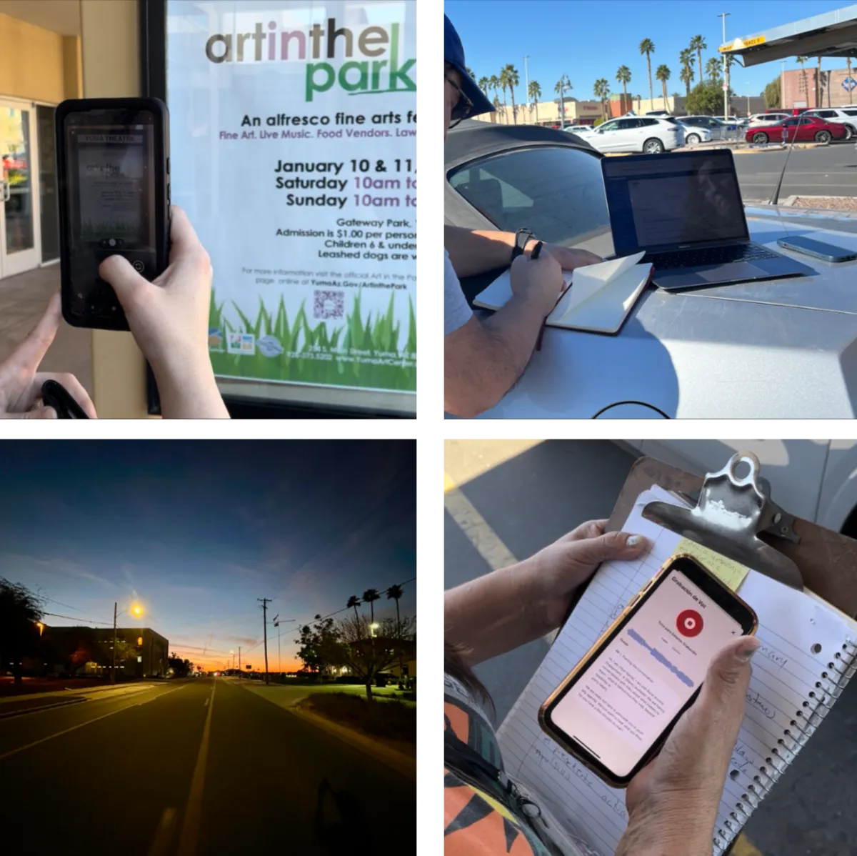 Organizers using Groundview in the field in Arizona and Michigan